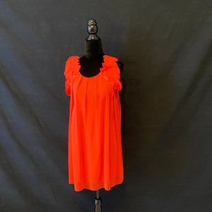 Moon Collection Orange Chiffon Dress